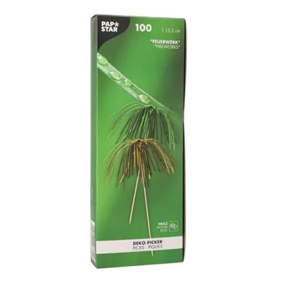 Partypinnar 15,5cm sort. färger Fireworks 100st/fp