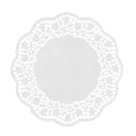 Spetspapper runt Ø12cm Vit 250st/fp