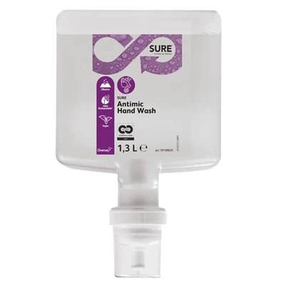 Handtvål SURE Antimikrobiell parfymfri 1,3L 4st