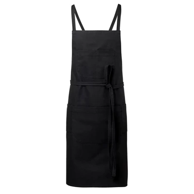 Bröstlappsförkläde 75x90cm Svart 