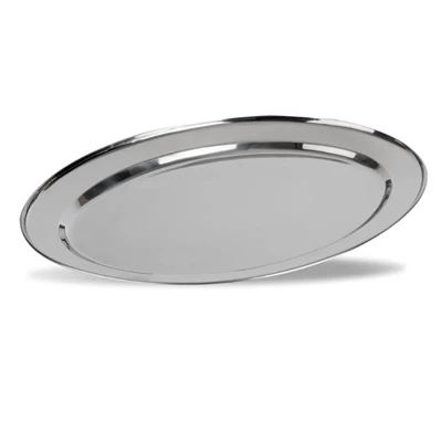 Serveringsfat rostfritt ovalt 50x34cm