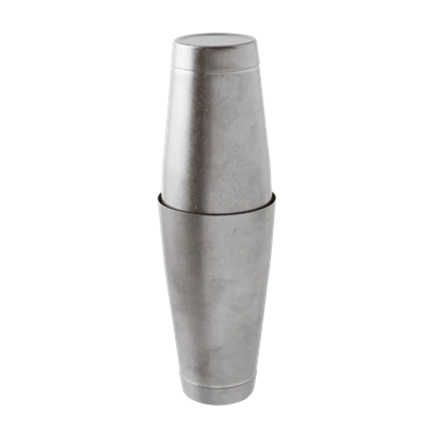 Shaker tin/halv tin borstat stål 79/59cl