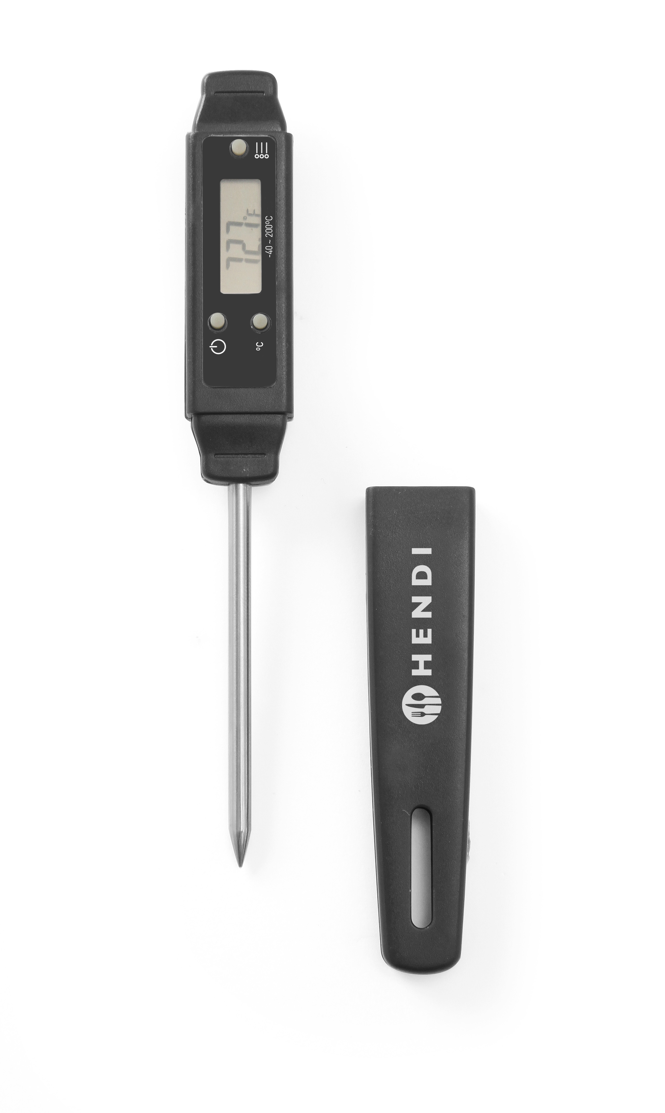 Instickstermometer -40/200°C Svart