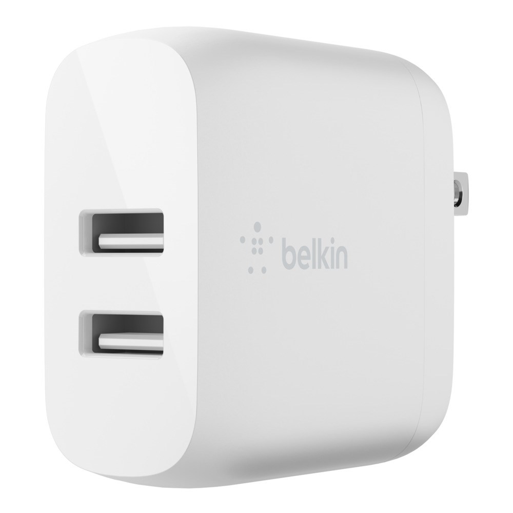 Väggladdare Belkin USB-A 12W X2 WHT