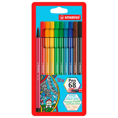 Penna Fiber Stabilo 68 10-set