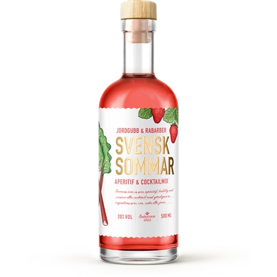 Svensk Sommar Jordgubb & Rabarber 20% 50cl