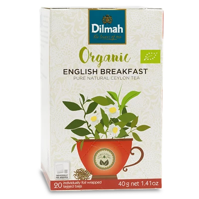 Te Dilmah Organic English Breakfast 20st/fp