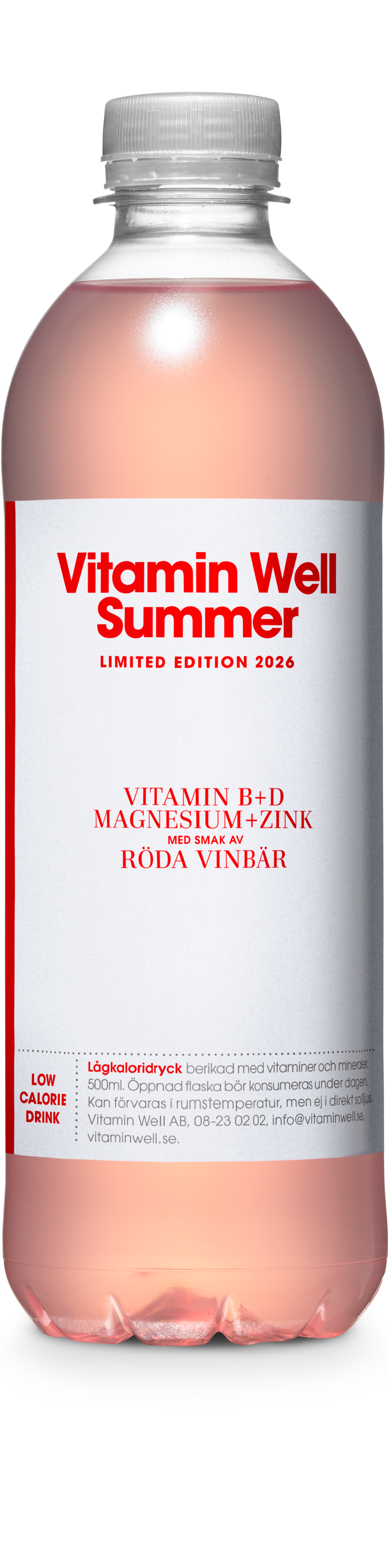 Vitamin Well Summer Edition Röda Vinbär 50cl 12st