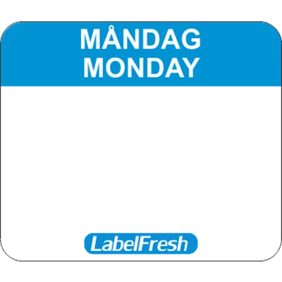 Etikett LabelFresh Easy Måndag/Monday 1000st/fp
