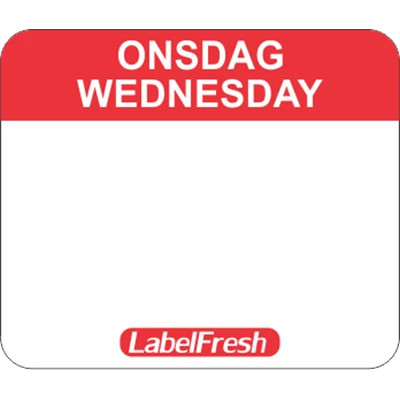 Etikett LabelFresh Easy Onsdag/Wednesday 1000st/fp