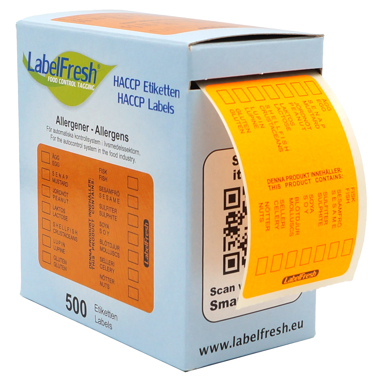 Etikett LabelFresh 14 allergener 500st/fp | Carepa
