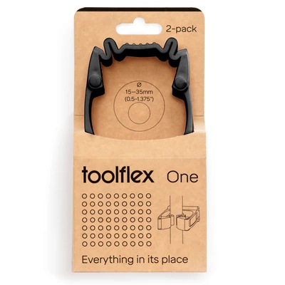 Toolflex ONE Hållare 2-pack Svart inkl Adapter