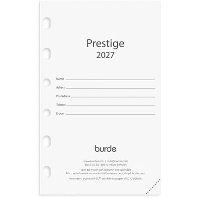 Compact kalendersats Prestige 2027