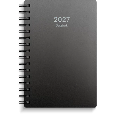 Dagbok 2027 svart PP-plast