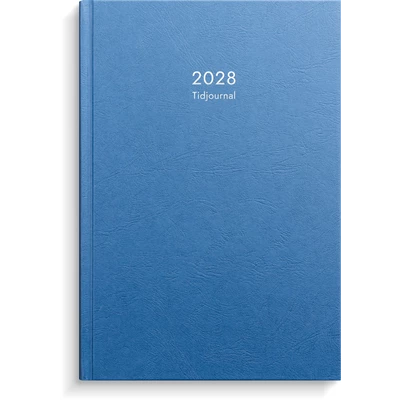 Tidjournal 2028 blå kartong FSC Mix