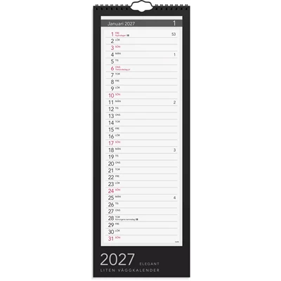 Lilla Väggkalender 2027 Elegant