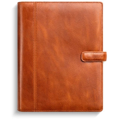 Business Systemkalender A5 2027 brunt skinn
