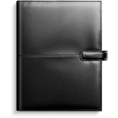 Business Systemkalender A5 2027 svart konstläder