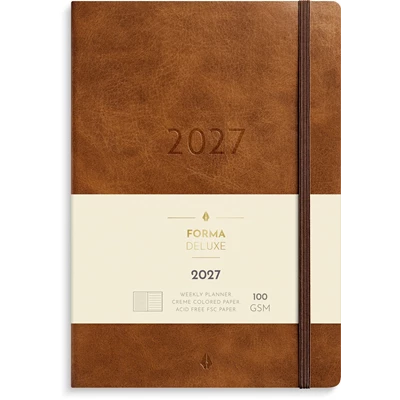 Stor Veckokalender Forma Deluxe 2027 brun