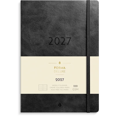 Kalender 2027 Agency A5 Forma Deluxe svart