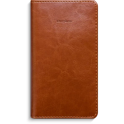 Kalender 2027 Interplano cognac konstläder