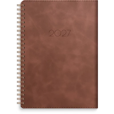 Kalender 2027 Business A5 Twist brun