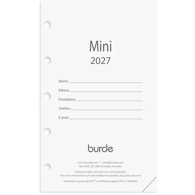 Mini kalendersats 2027