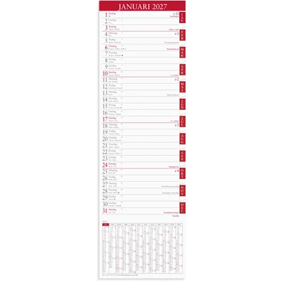 Stor Bordskalender 2027 flik