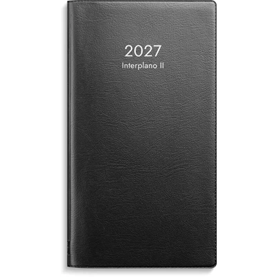 Kalender 2027 Interplano II svart plast