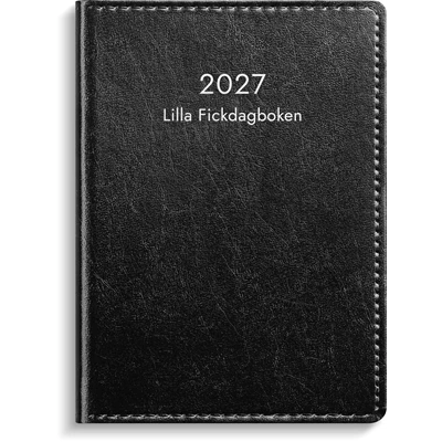 Lilla Fickdagboken 2027 svart konstläder