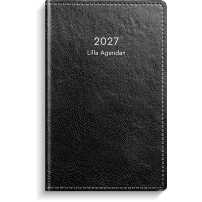 Lilla Agendan 2027 svart konstläder