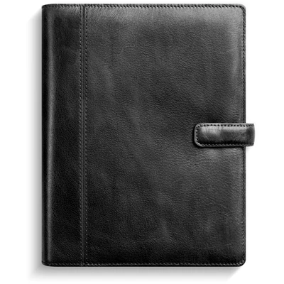 Business Systemkalender A5 2027 svart skinn