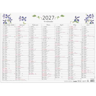 Väggblad 2027 14-månader