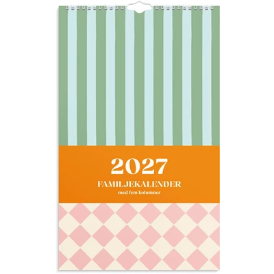 Familjekalender 2027 Color Blocking