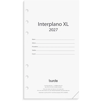 Regent kalendersats Interplano XL 2027