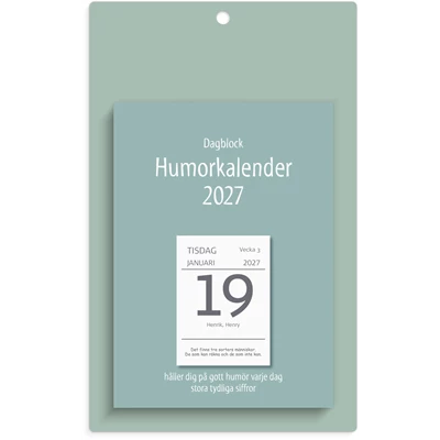 Väggplån med dagblock 2027 Humor