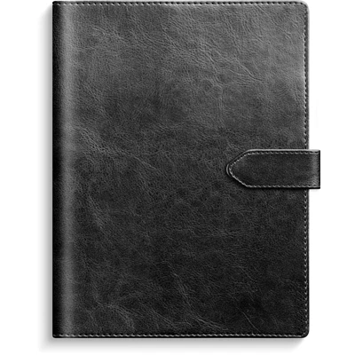 Veckojournal 2027 svart konstläder