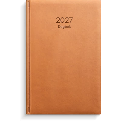 Dagbok 2027 cognac konstläder