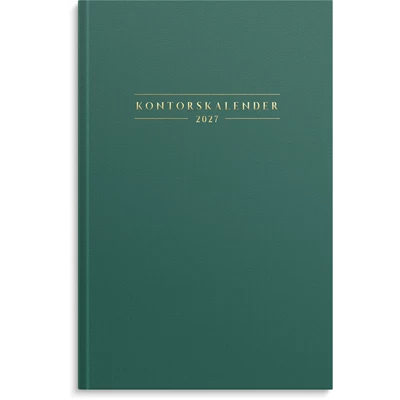 Kontorskalender 2027 grön