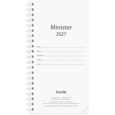 Kalender 2027 Minister refill