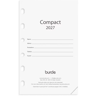 Compact kalendersats 2027