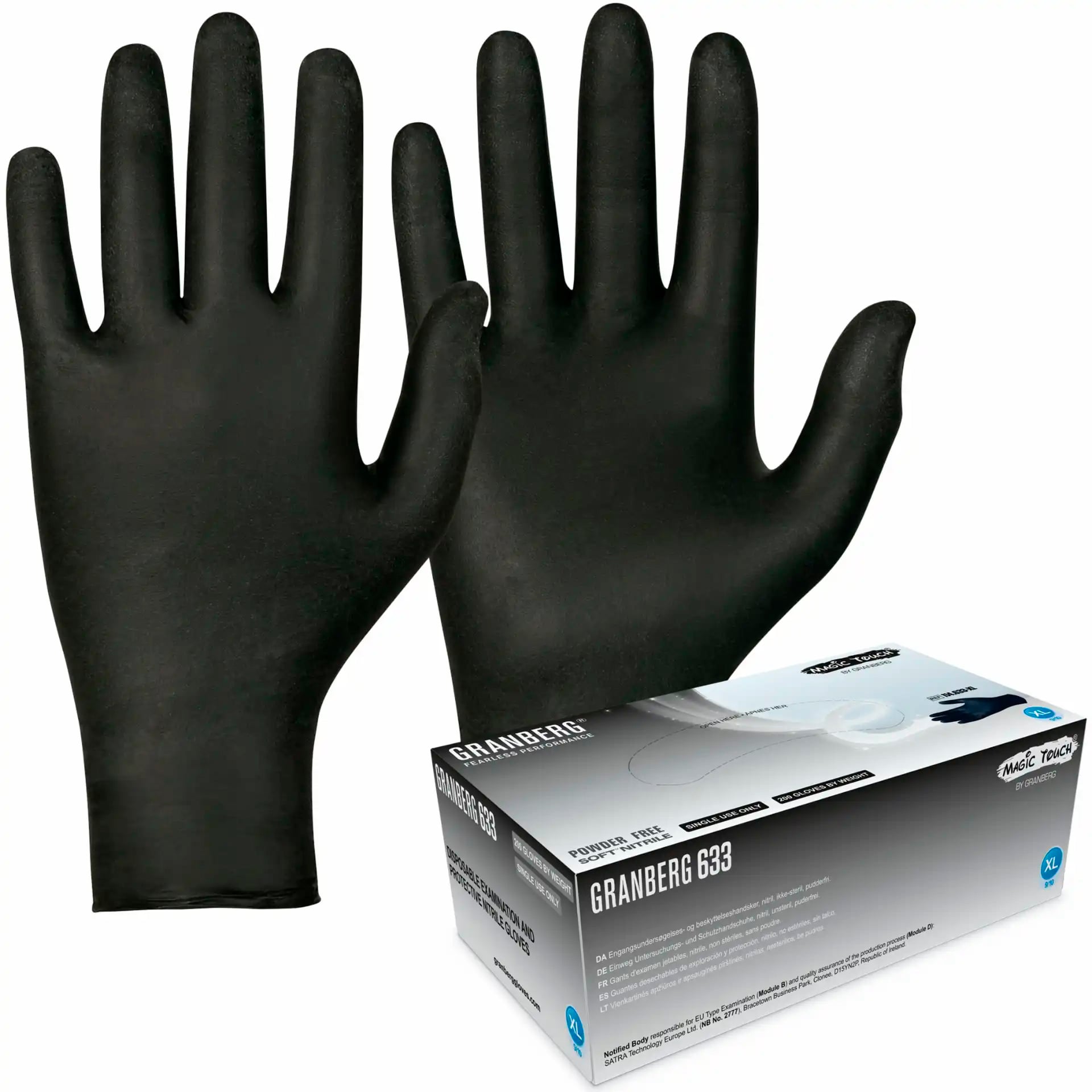 Nitrilhandske Soft Magic Touch Svart strl S 200st