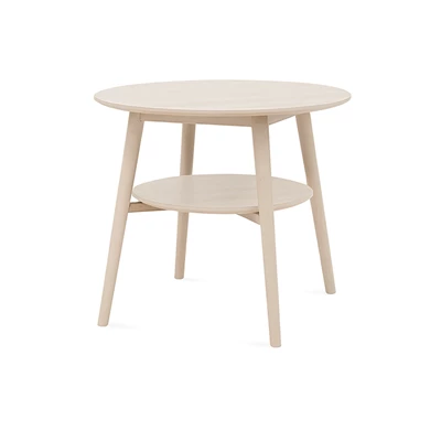 Soffbord Gear med underhylla d70h52 Björk Vitbets