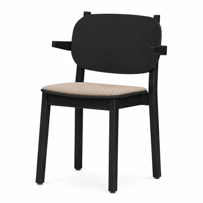 Karmstol Frank med klädd sits Björk Svartbets