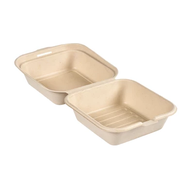 Hamburgerbox Bagasse 475ml Brun 200st/kolli