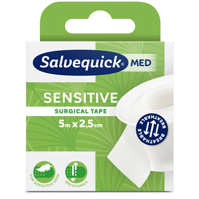 Salvequick Sensitive Tape 5m x 2,5 cm 6st/kolli
