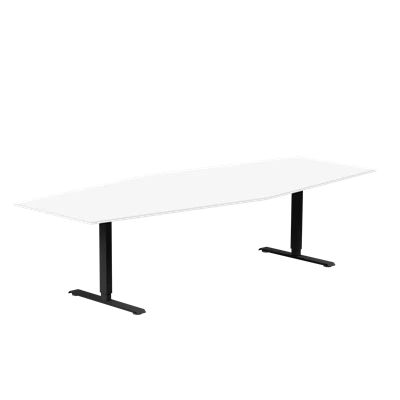 Konferensbord 2800x1200x800mm Vit/Svart