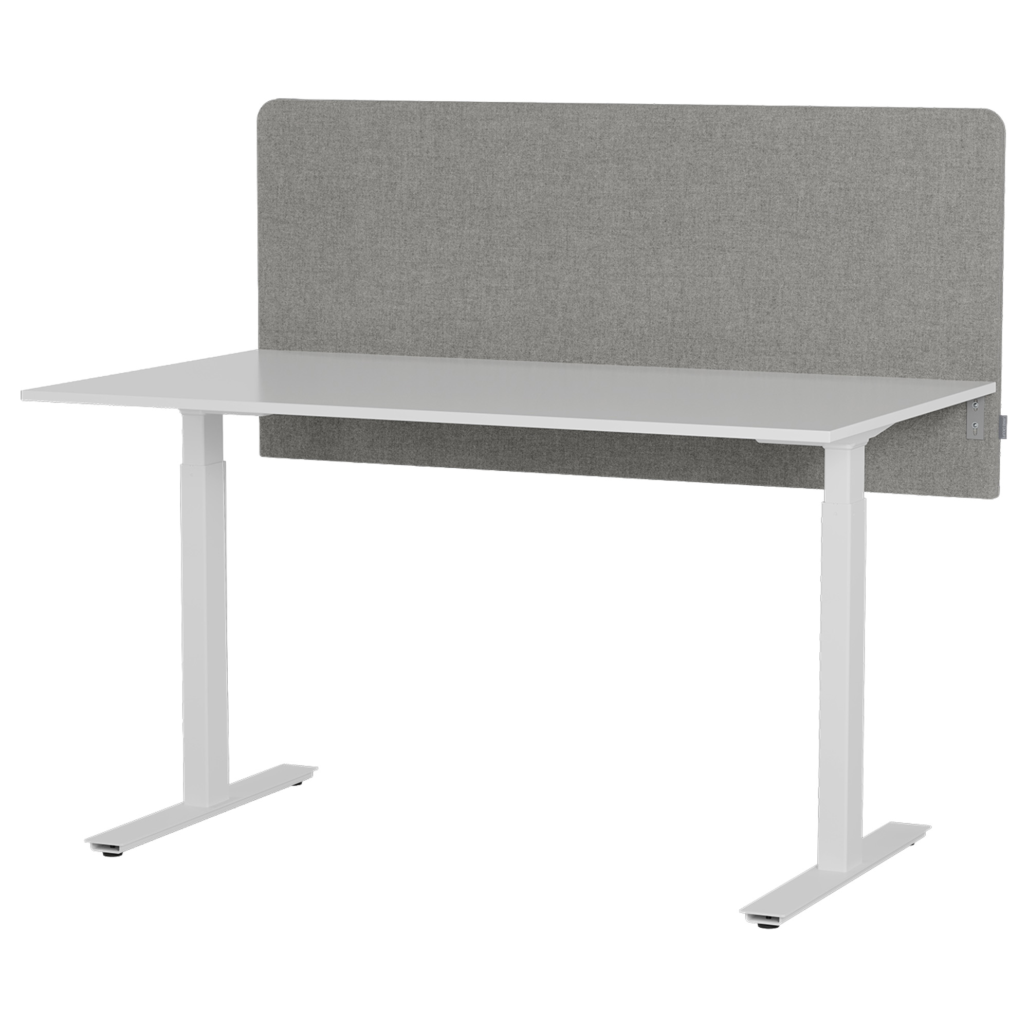 Bordsskärm Selma 1400x650x40mm 003 klämfäste Grå