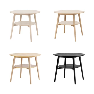 Soffbord Gear m underhylla Ø70x52cm