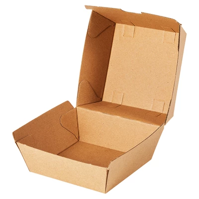 Hamburgerbox 105x105x84mm Well Brun 300st/kolli